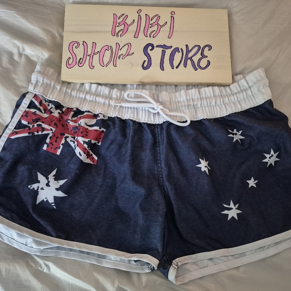 Quay Australia Blue and White Athletic Shorts